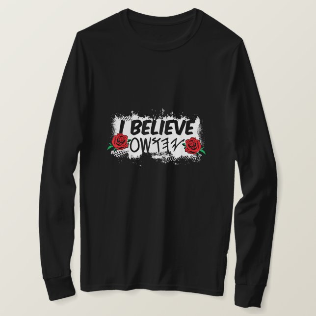 I Believe YaHuSHua T-Shirt Paleo Hebrew Son (Design Front)