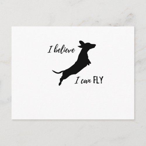 I belive I can fly dachshund Postcard