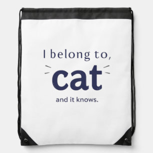 I Belong to Cat Drawstring Bag