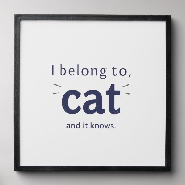 I Belong to Cat Peel And Stick Photo Tile (Front Set)