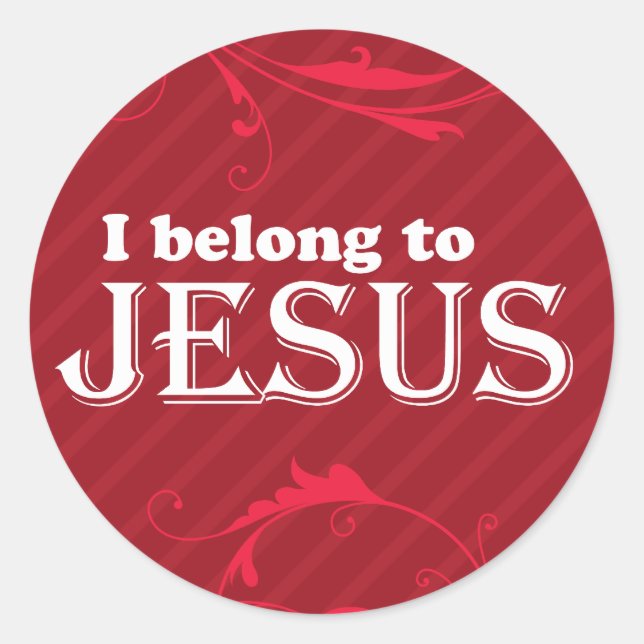 I Belong To Jesus Classic Round Sticker (Front)