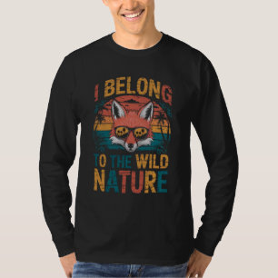 I belong to the wild nature Retro Fox T-Shirt