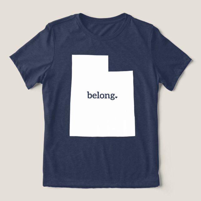 I Belong To Utah, State Map Tri-Blend Shirt (Design Front)
