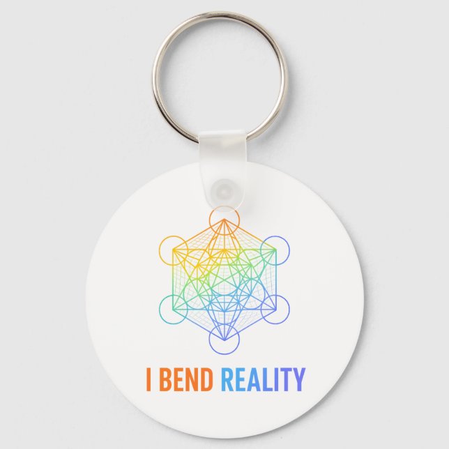I Bend Reality – Sacred Geometry Energy Design Keychain (Front)
