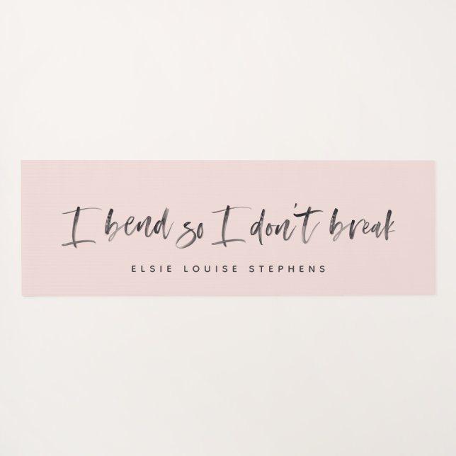 I bend so I don't break yoga mat. Yoga Mat (Back (Horizontal))