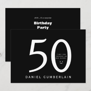 I bet You Thought He Was Older Funny Birthday Invitation
