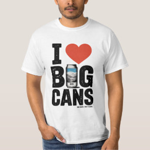I ❤ BIG CANS Vintage Beer Design – Funny Retro T-Shirt