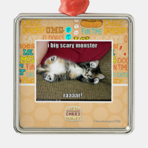 I big scary monster metal ornament