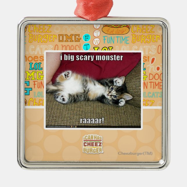I big scary monster metal ornament (Front)