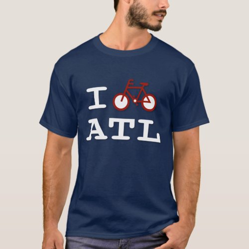 I Bike ATL T_shirt for dark shirts