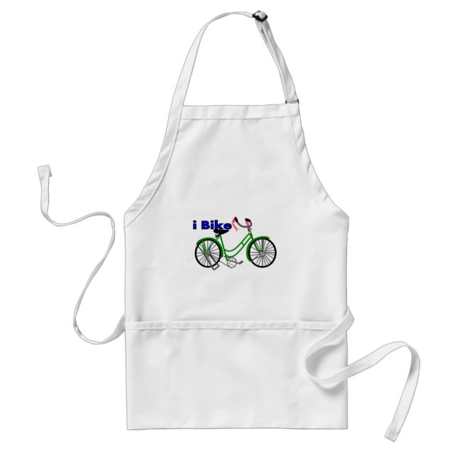 I bike  (bicycle) drawing 1950 bike adult apron (Front)