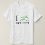 [ Thumbnail: I Bike Byfleet (Green Bicycle Icon) T-Shirt ]