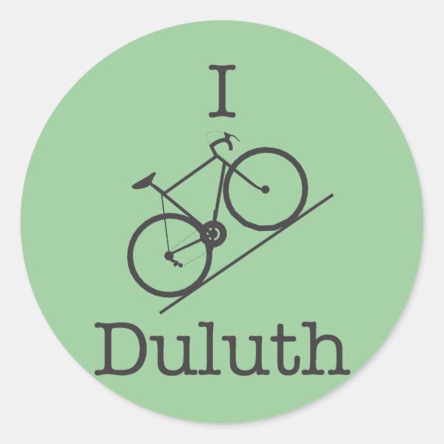 I Bike Duluth Classic Round Sticker (Front)