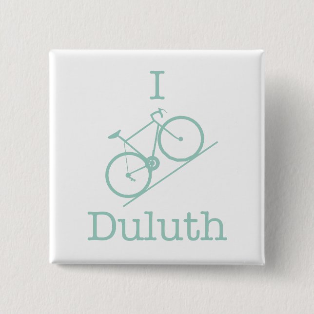 I Bike Duluth Pinback Button (Front)