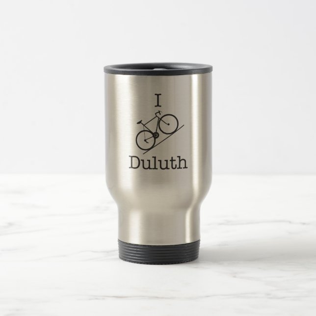 I Bike Duluth Travel Mug (Center)