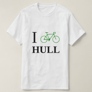 I Bike HULL (Green Bicycle Icon) T-Shirt