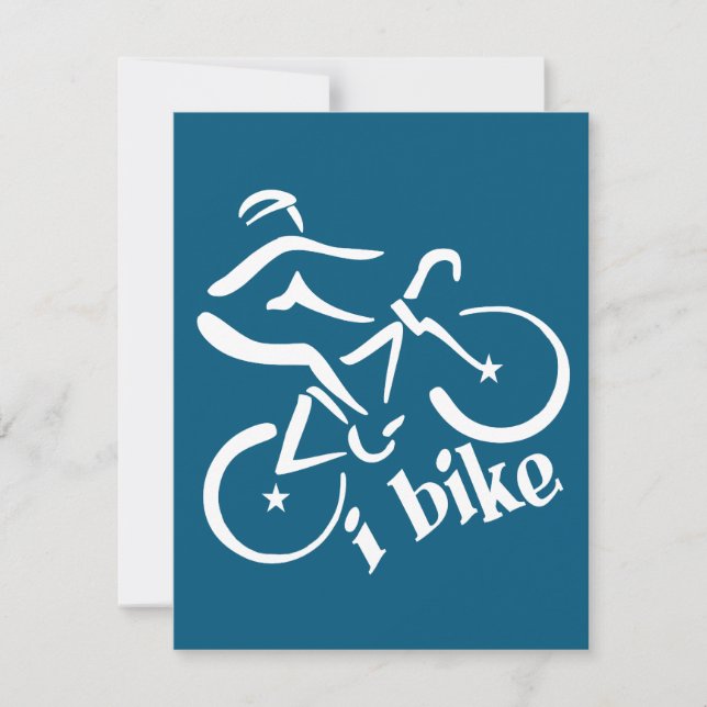 I BIKE invitation, customize Invitation (Front)