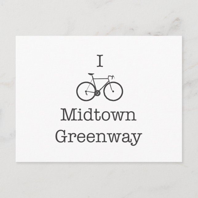 I Bike Midtown Greenway Postcard (Front)