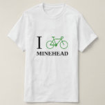 [ Thumbnail: I Bike Minehead (Green Bicycle Icon) T-Shirt ]