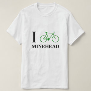 I Bike MINEHEAD (Green Bicycle Icon) T-Shirt