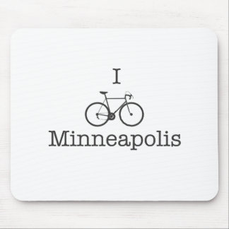 I Bike Minneapolis - Black text Mouse Pad