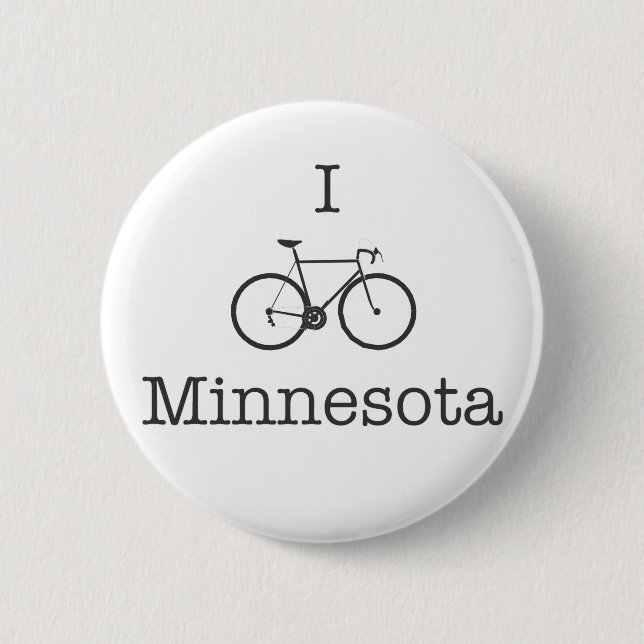 I Bike Minnesota Button (Front)