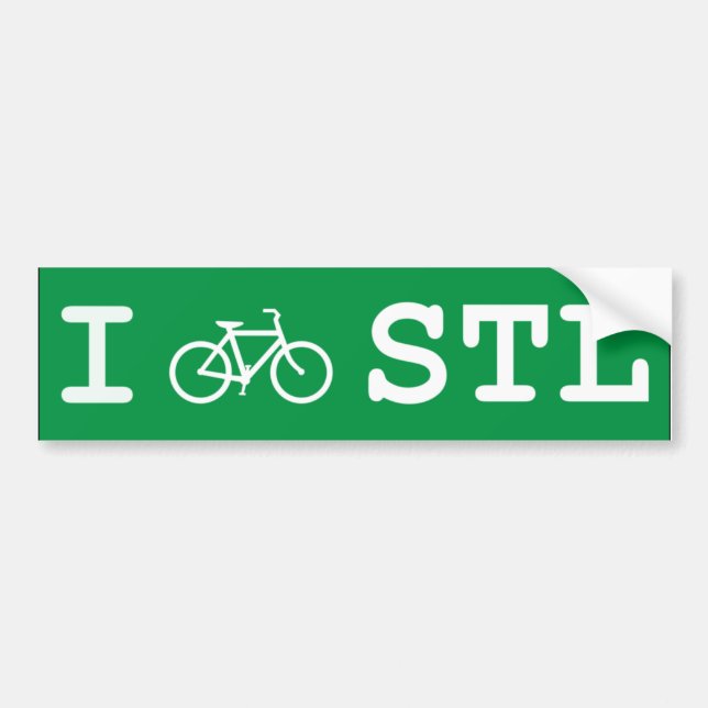 I Bike STL for your vehicle Bumper Sticker (Front)