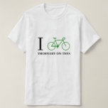 [ Thumbnail: I Bike Thornaby-On-Tees (Green Bicycle Icon) T-Shirt ]