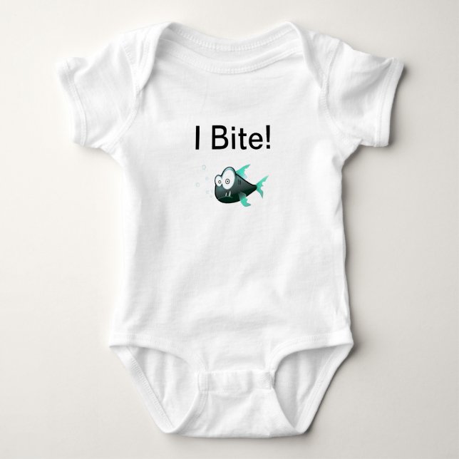 I Bite infant tee pirahna (Front)