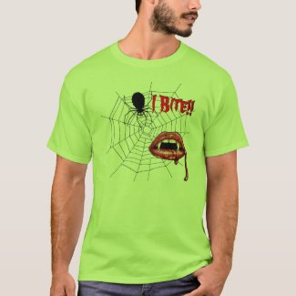 I Bite Mens or Womens T-Shirt {Lime Green}