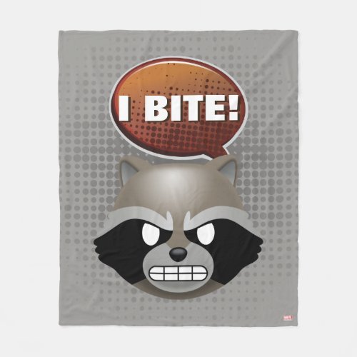 I Bite Rocket Emoji Fleece Blanket