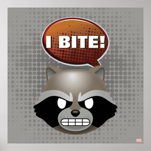 I Bite Rocket Emoji Poster