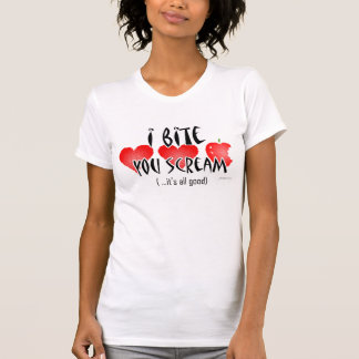 I Bite, You Scream Wife Beater Tank Top for Women