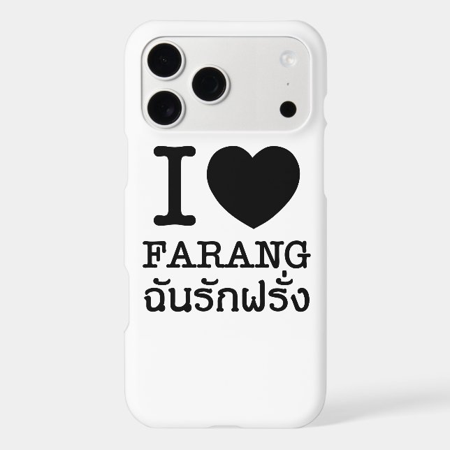 I Black Heart (Love) Farang Case-Mate iPhone Case (Back)