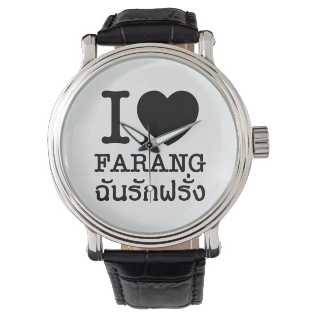I Black Heart (Love) Farang Watch (Front)