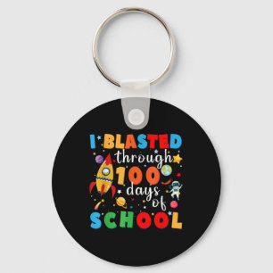 I Blasted Through 100 Days Of School Staff Teacher Keychain