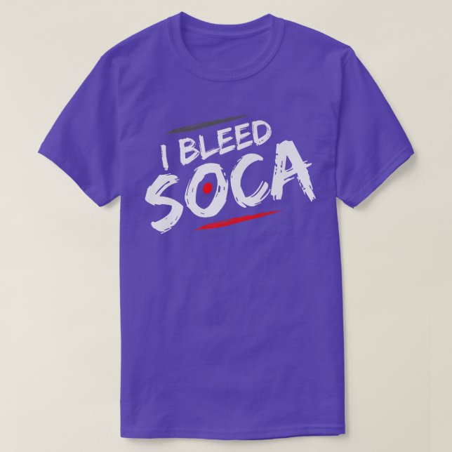 I Bleed Soca - Music Lover  T-Shirt (Design Front)