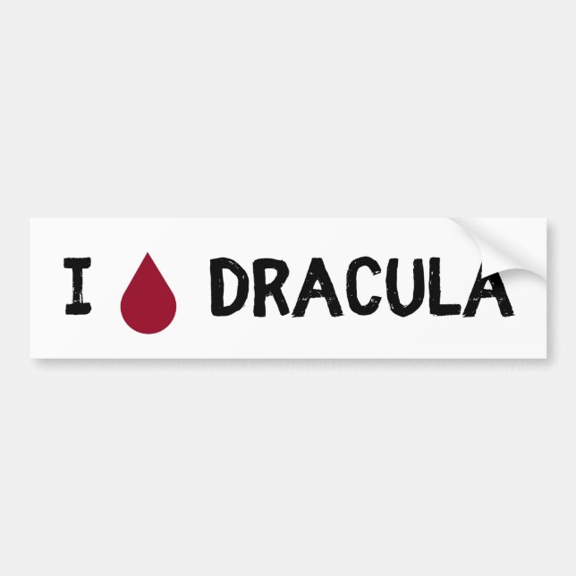 I [Blood Drip] Dracula Bumper Sticker (Front)