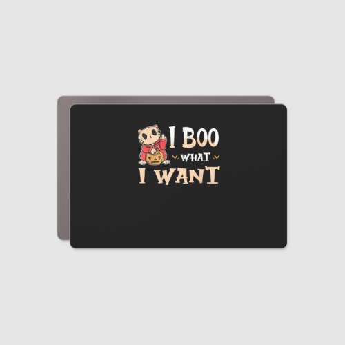 I Boo What I Want Cat Funny Halloween Car Magnet