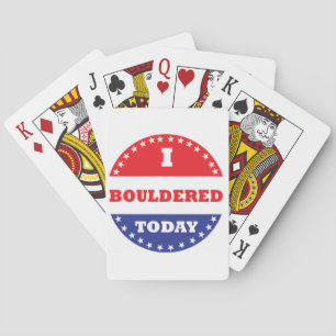 I Bouldered Today Poker Cards