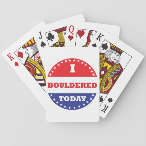I Bouldered Today Poker Cards