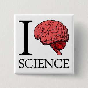 I Brain Science (I Know science) (I Love Science) Button