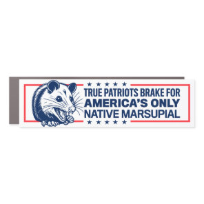 I Brake for America's Only Native Marsupial Funny Car Magnet