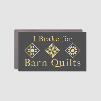 I Brake for Barn Quilts Car Magnet