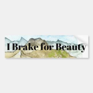 I Brake For Beauty bumper sticker