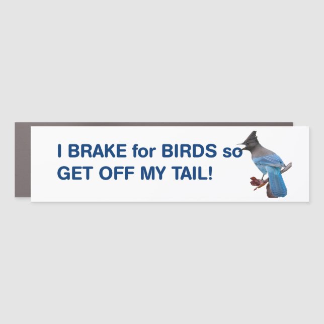 I brake for birds car magnet (Front)