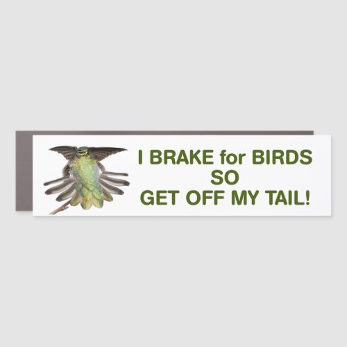 I brake for birds  car magnet