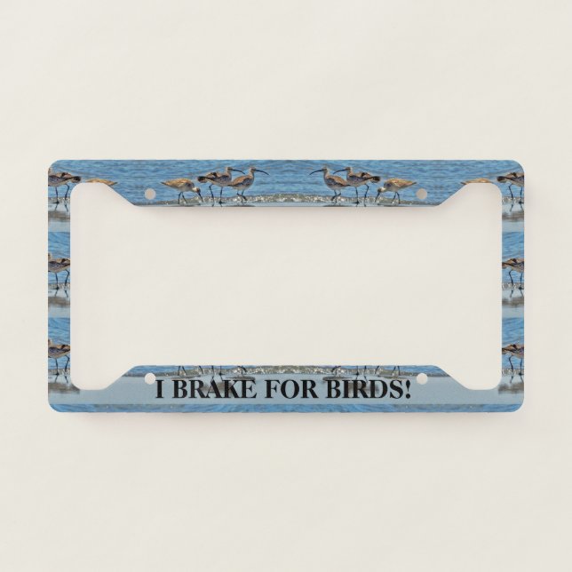 I Brake for Birds License Plate Frame (Front)