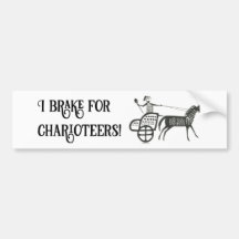 I Brake for Charioteers Mycenaean Bumper Sticker