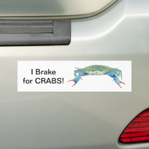 I Brake For CRABS! Bumper Sticker